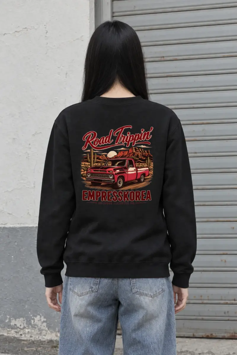 "Road Trippin’" Heavy Blend Unisex Crewneck Sweatshirt