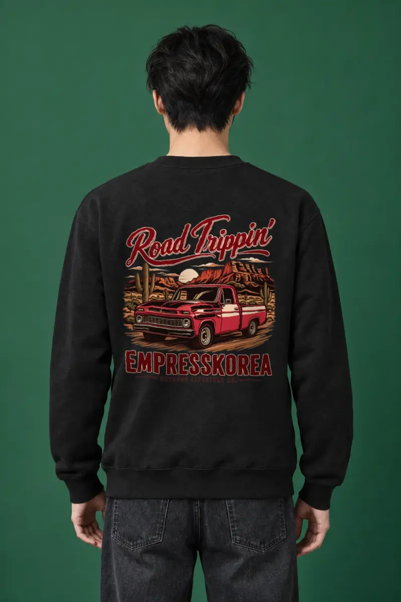 "Road Trippin’" Heavy Blend Unisex Crewneck Sweatshirt