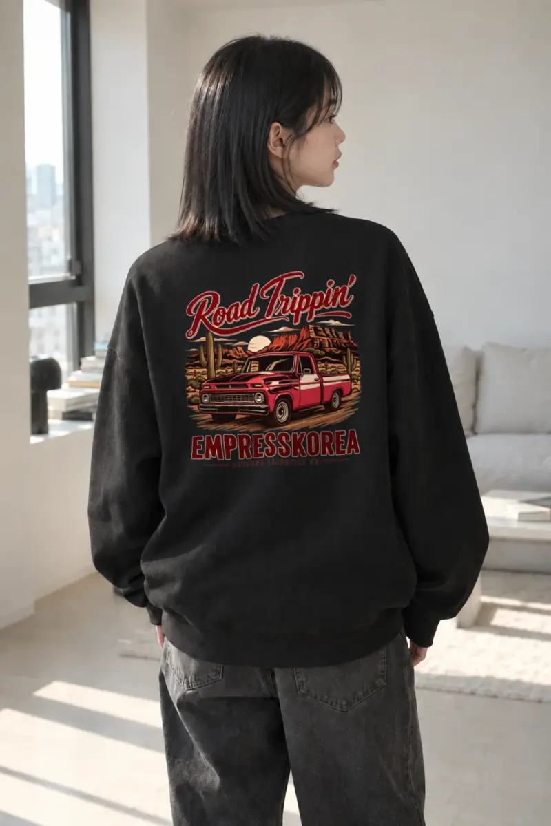 "Road Trippin’" Heavy Blend Unisex Crewneck Sweatshirt | Gildan 18000