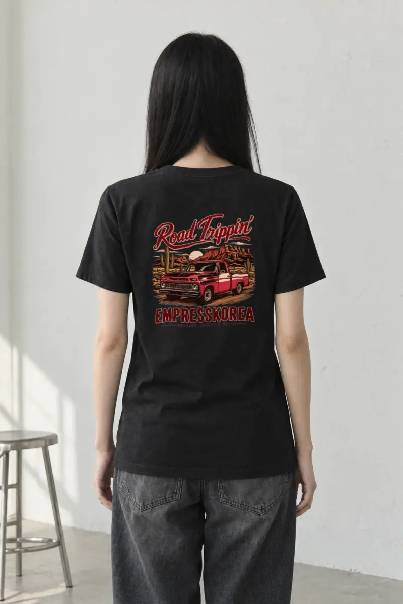 "Road Trippin’" Heavyweight Unisex Crewneck T-shirt