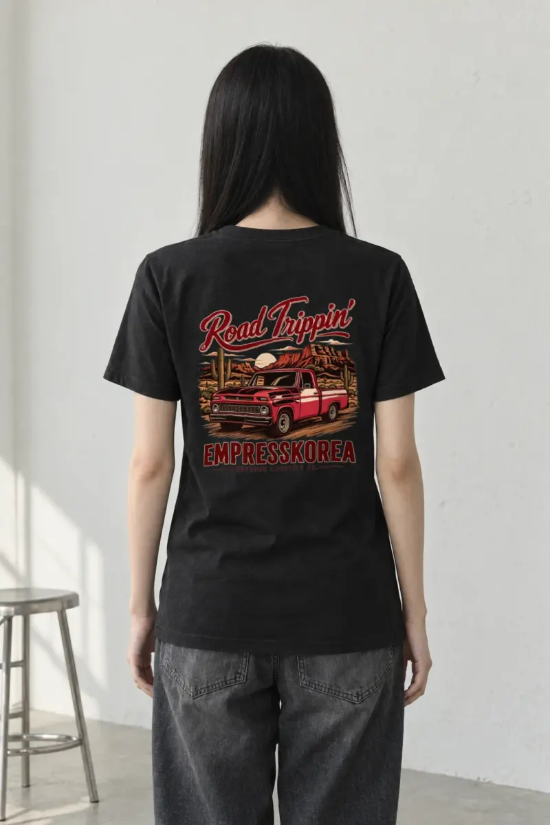 "Road Trippin’" Heavyweight Unisex Crewneck T-shirt