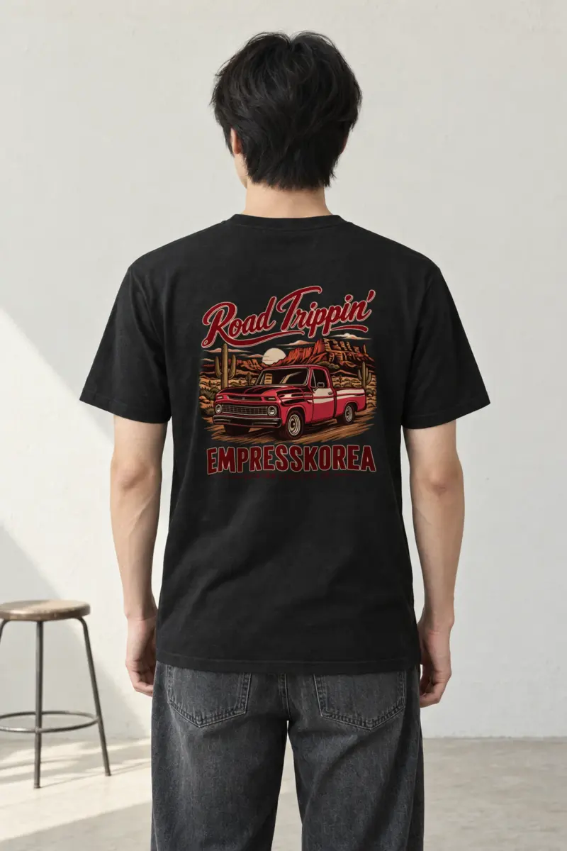 "Road Trippin’" Heavyweight Unisex Crewneck T-shirt