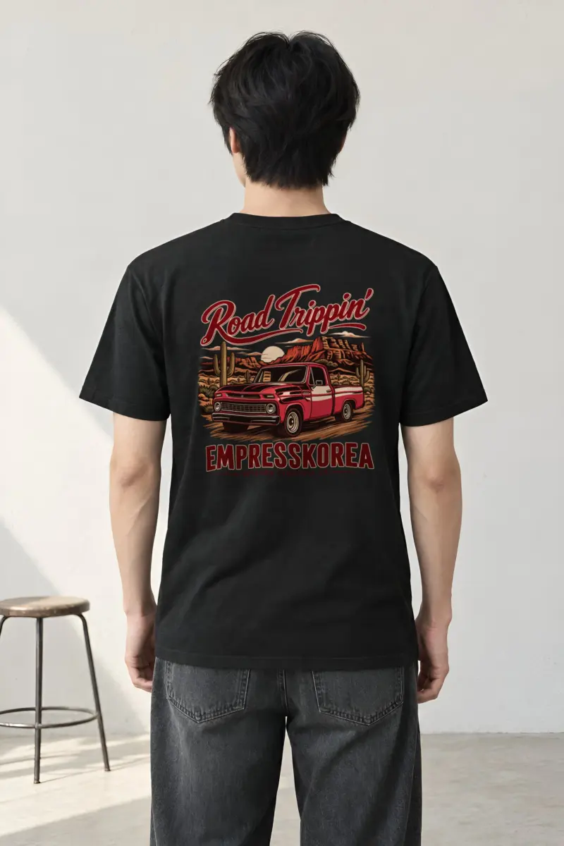 "Road Trippin’" Heavyweight Unisex Crewneck T-shirt