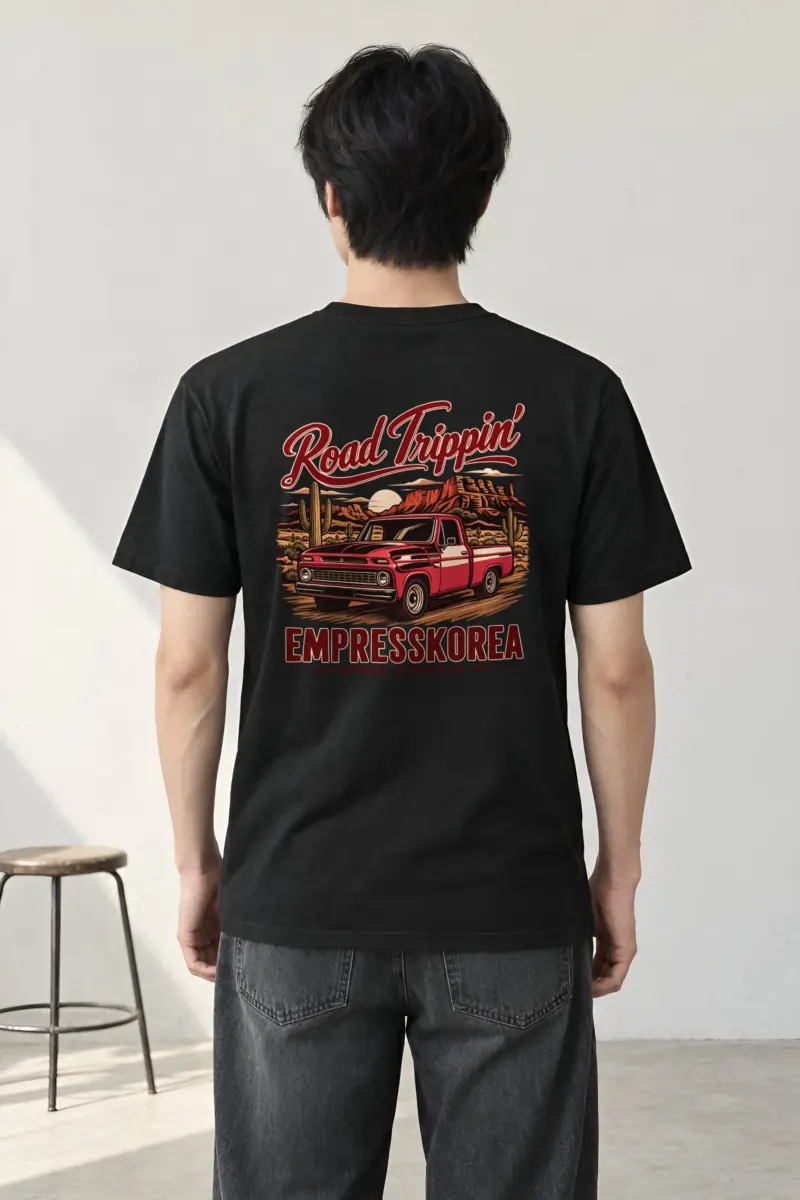 "Road Trippin’" Heavyweight Unisex Crewneck T-shirt
