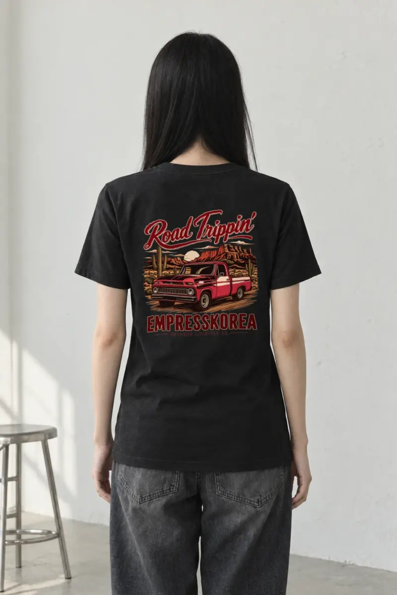 "Road Trippin’" Heavyweight Unisex Crewneck T-shirt