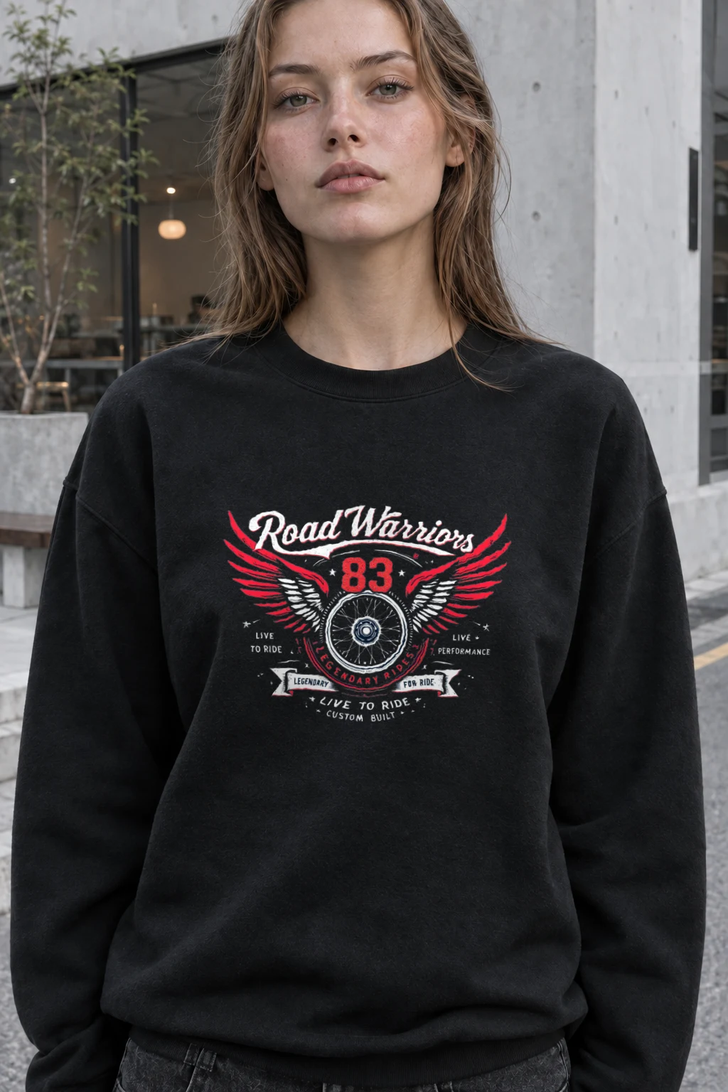 "Road Warriors 83" Heavy Blend Unisex Crewneck Sweatshirt | Gildan 18000