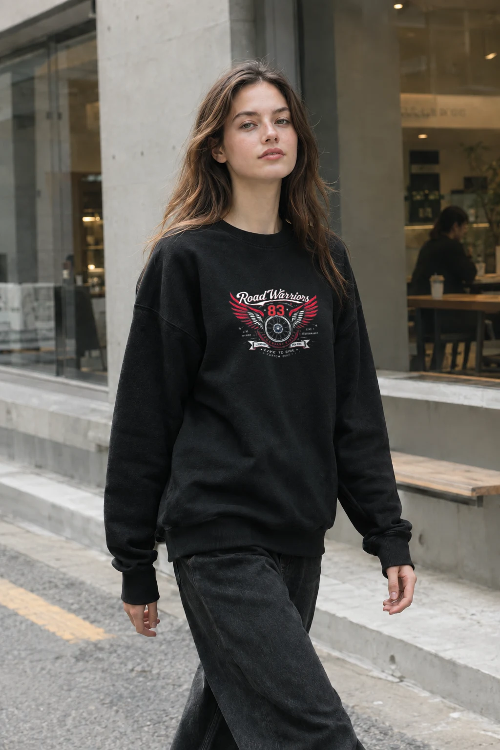 "Road Warriors 83" Heavy Blend Unisex Crewneck Sweatshirt | Gildan 18000