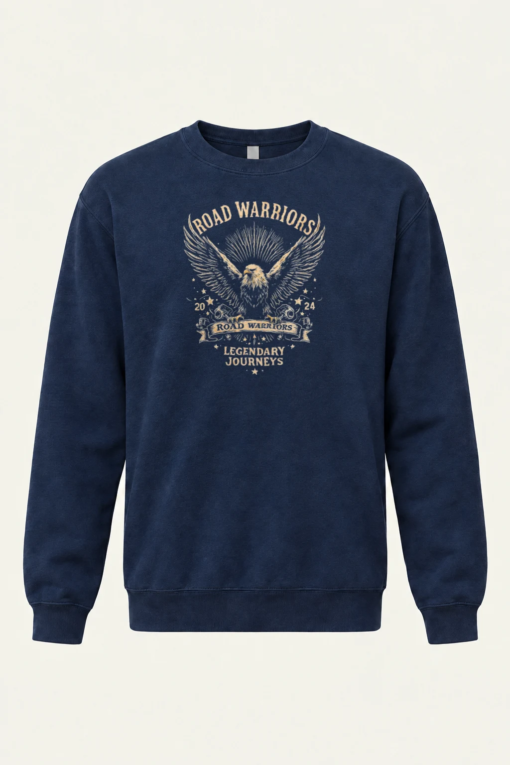 "Road Warriors Eagle" Heavy Blend Unisex Crewneck Sweatshirt | Gildan 18000