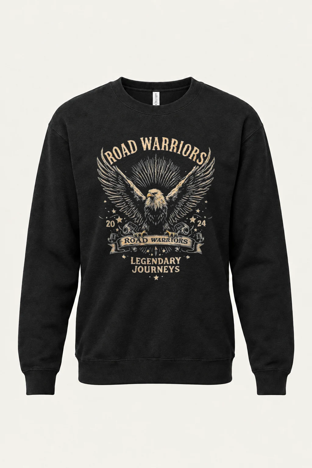 "Road Warriors Eagle" Heavy Blend Unisex Crewneck Sweatshirt | Gildan 18000