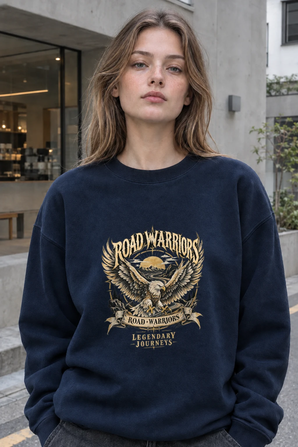 "Road Warriors" Heavy Blend Unisex Crewneck Sweatshirt | Gildan 18000