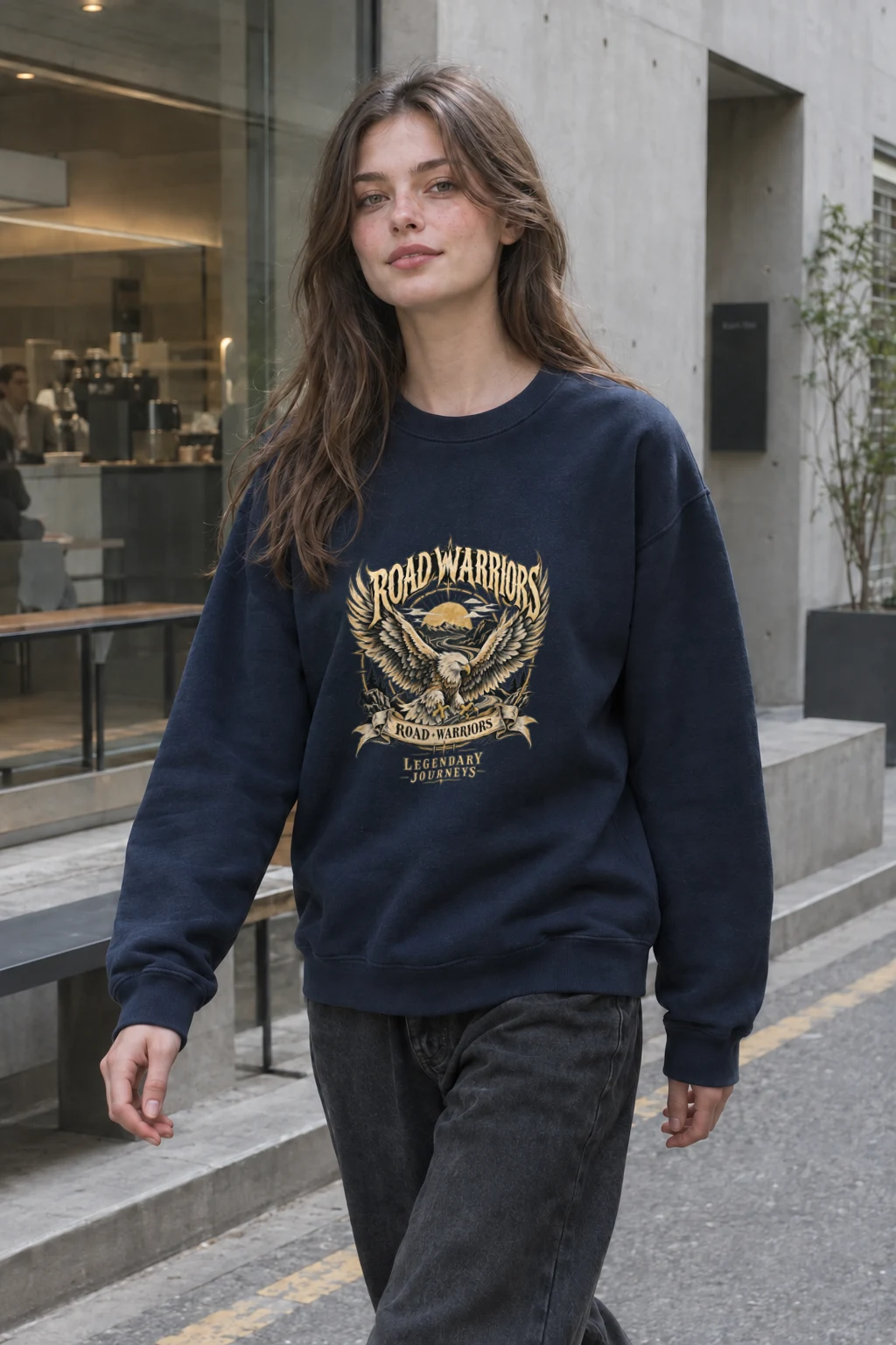 "Road Warriors" Heavy Blend Unisex Crewneck Sweatshirt | Gildan 18000