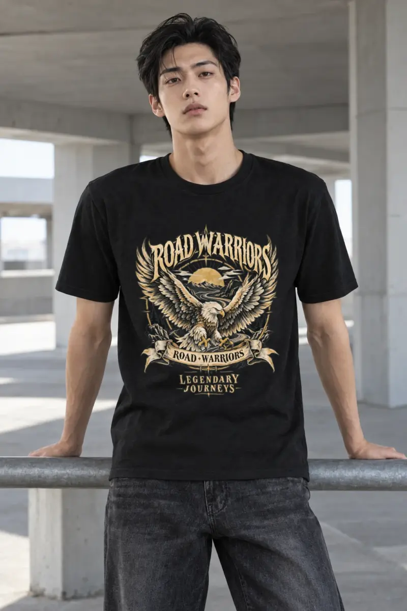 "Road Warriors" Heavyweight Unisex Crewneck T-shirt