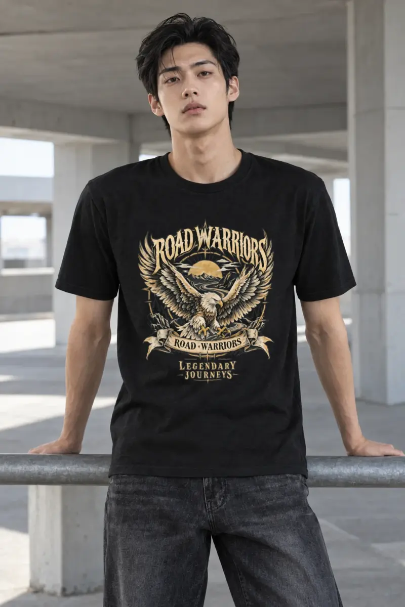 "Road Warriors" Heavyweight Unisex Crewneck T-shirt