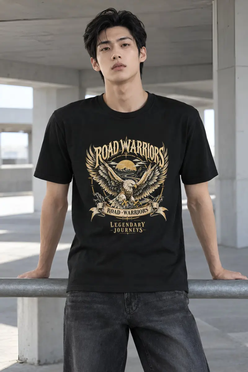 "Road Warriors" Heavyweight Unisex Crewneck T-shirt
