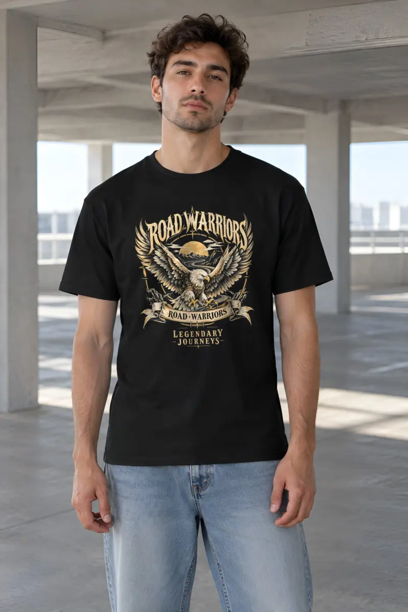 "Road Warriors" Heavyweight Unisex Crewneck T-shirt
