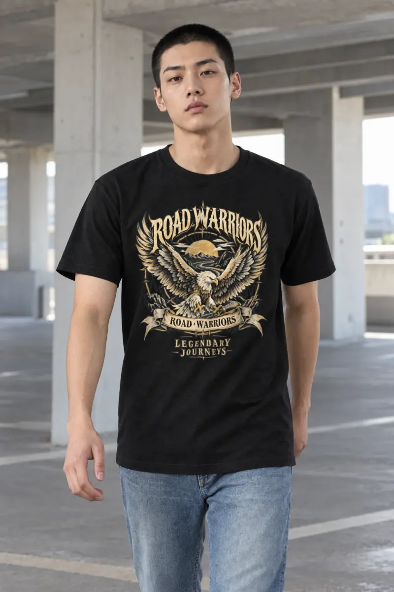 "Road Warriors" Heavyweight Unisex Crewneck T-shirt | Gildan 5000
