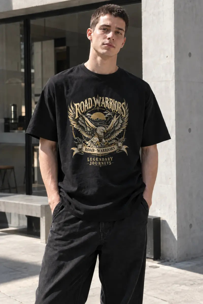"Road Warriors" Heavyweight Unisex Crewneck T-shirt | Gildan 5000