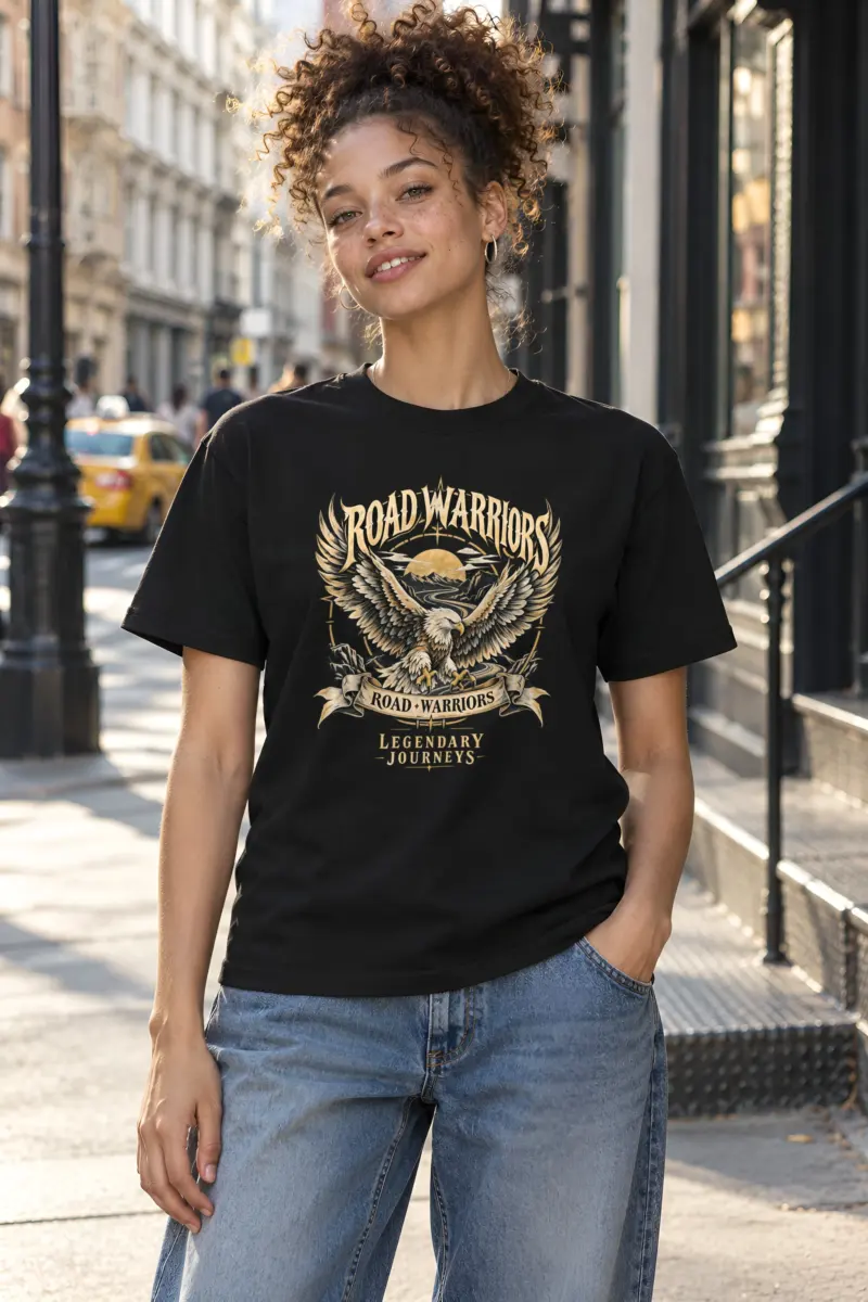 "Road Warriors" Heavyweight Unisex Crewneck T-shirt