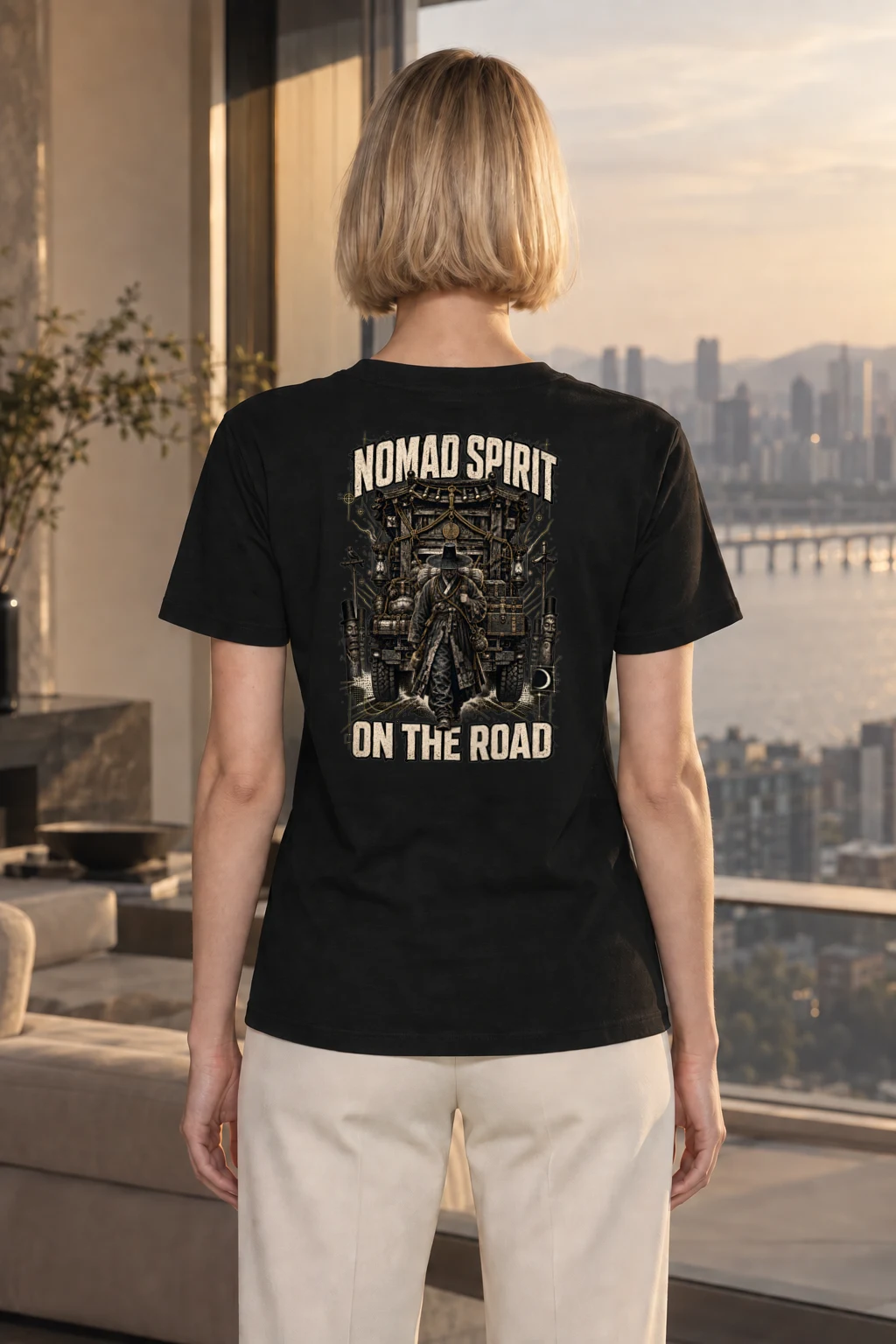 "Roadbound Caravan" Heavyweight Unisex Crewneck T-shirt | Gildan 5000