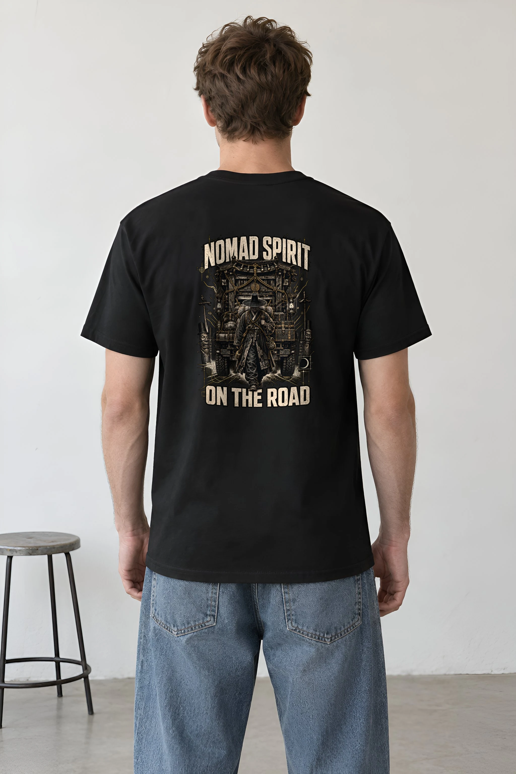 "Roadbound Caravan" Heavyweight Unisex Crewneck T-shirt