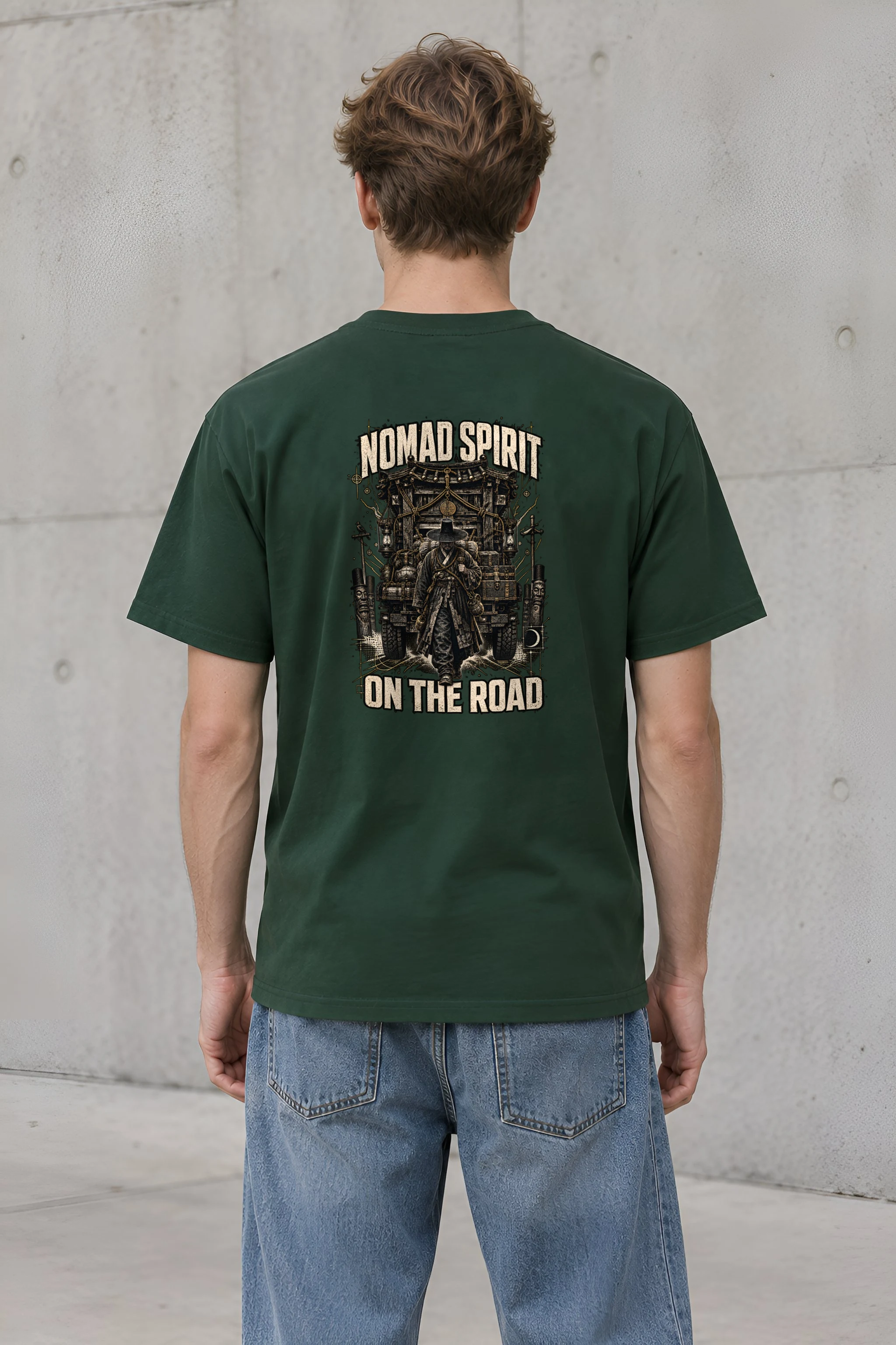 "Roadbound Caravan" Heavyweight Unisex Crewneck T-shirt