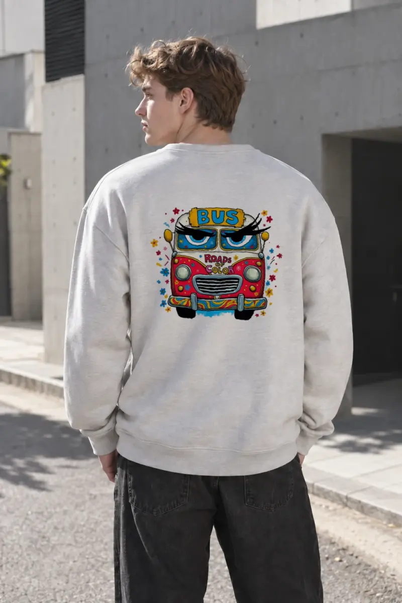 “Roads Of Color” Heavy Blend Unisex Crewneck Sweatshirt | Gildan 18000