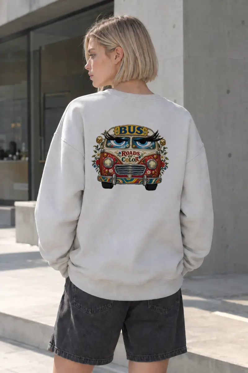 "Roads Of Color" Heavy Blend Unisex Crewneck Sweatshirt | Gildan 18000