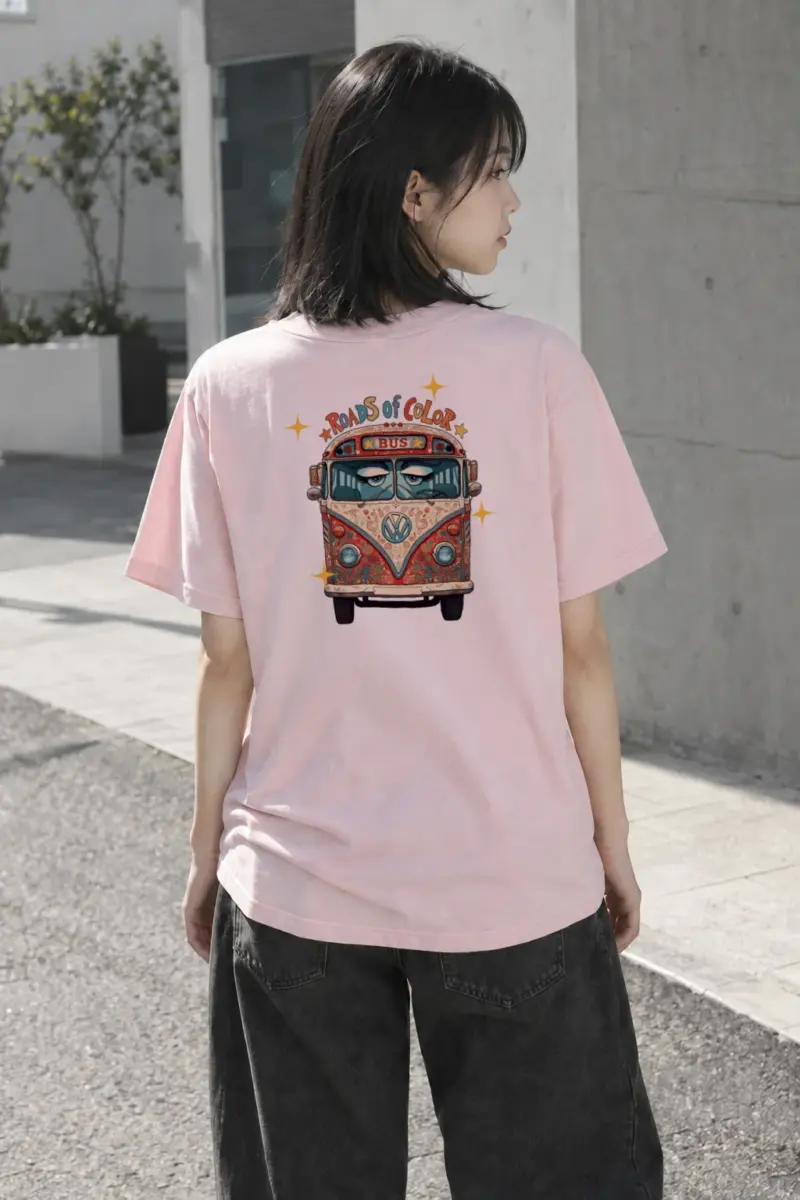 “Roads Of Color” Heavyweight Unisex Crewneck T-shirt | Gildan 5000