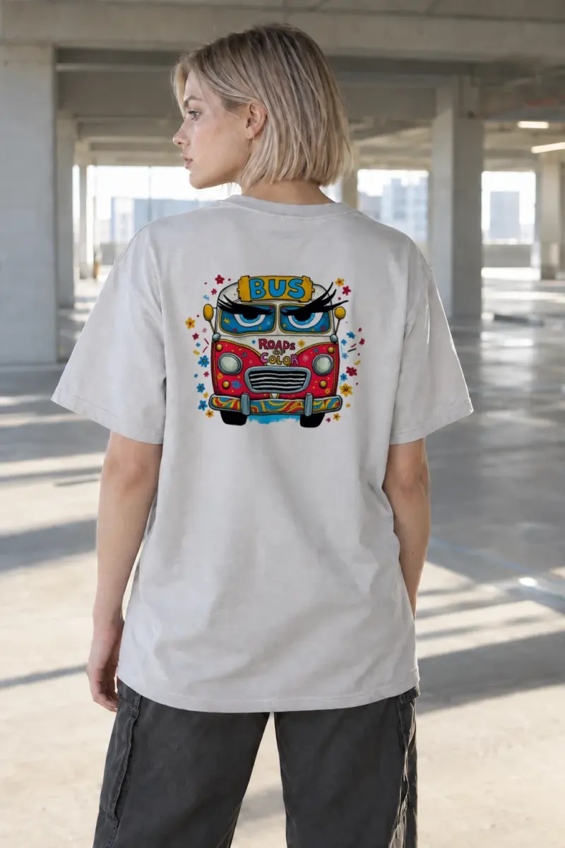 “Roads of Color” Heavyweight Unisex Crewneck T-shirt | Gildan 5000