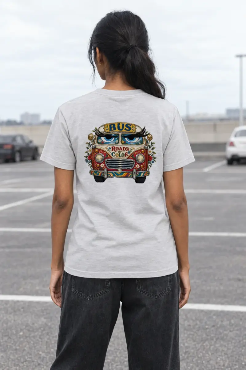 "Roads Of Color" Heavyweight Unisex Crewneck T-shirt | Gildan 5000
