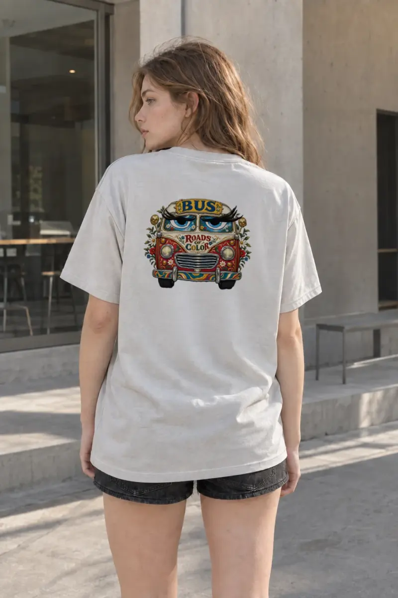 "Roads Of Color" Heavyweight Unisex Crewneck T-shirt | Gildan 5000