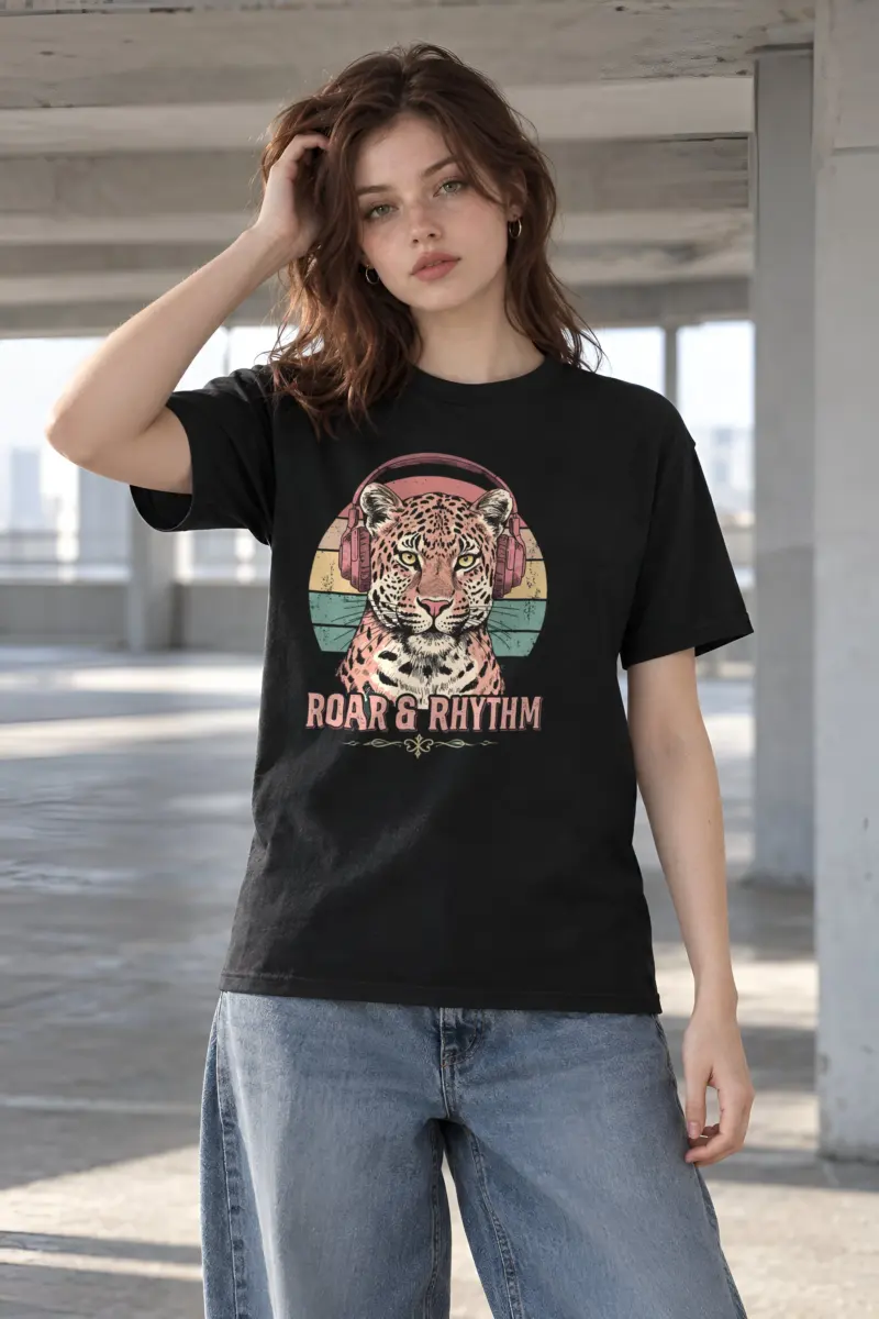 "Roar & Rhythm" Heavyweight Unisex Crewneck T-shirt