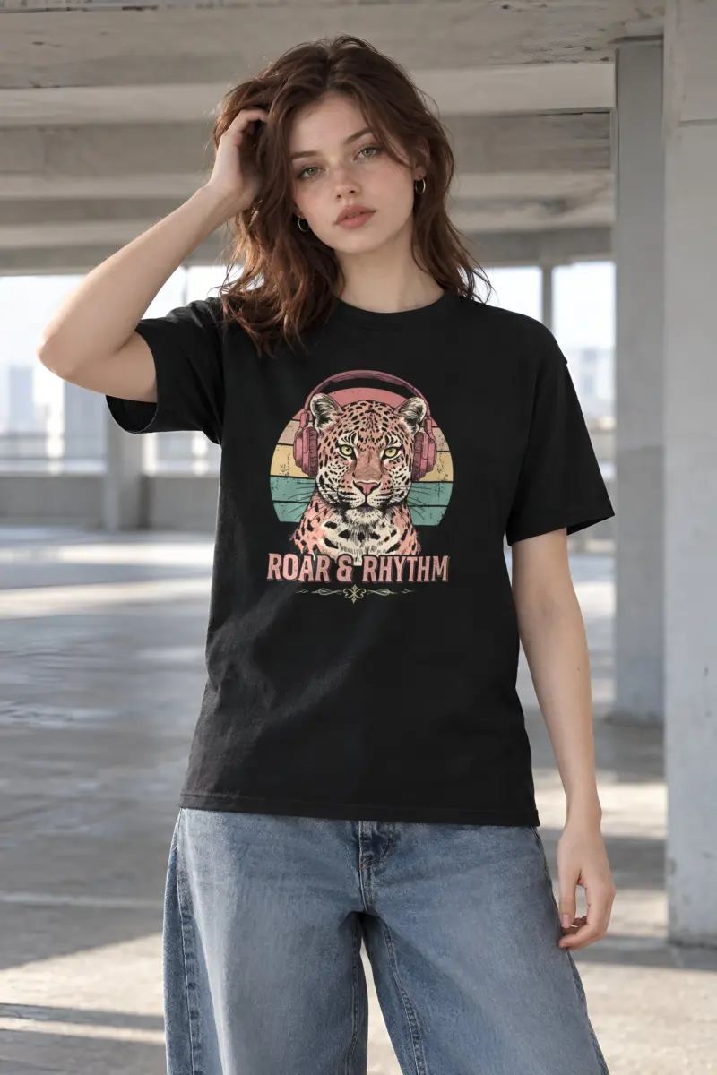 "Roar & Rhythm" Heavyweight Unisex Crewneck T-shirt
