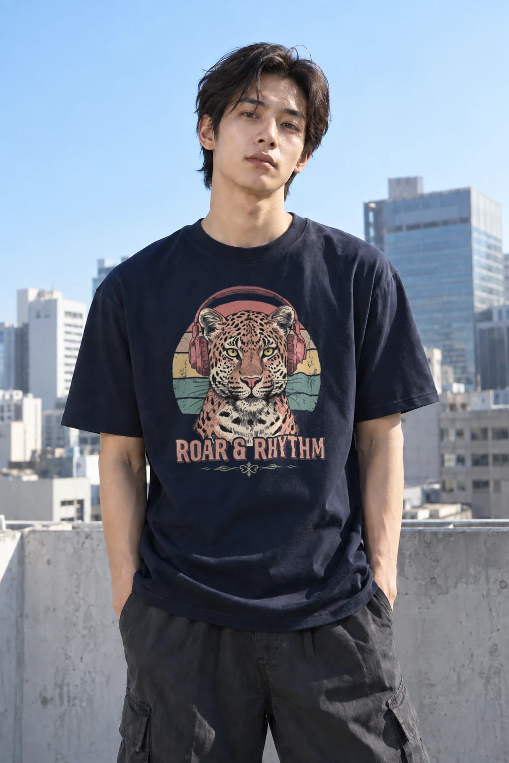 "Roar & Rhythm" Heavyweight Unisex Crewneck T-shirt | Gildan 5000