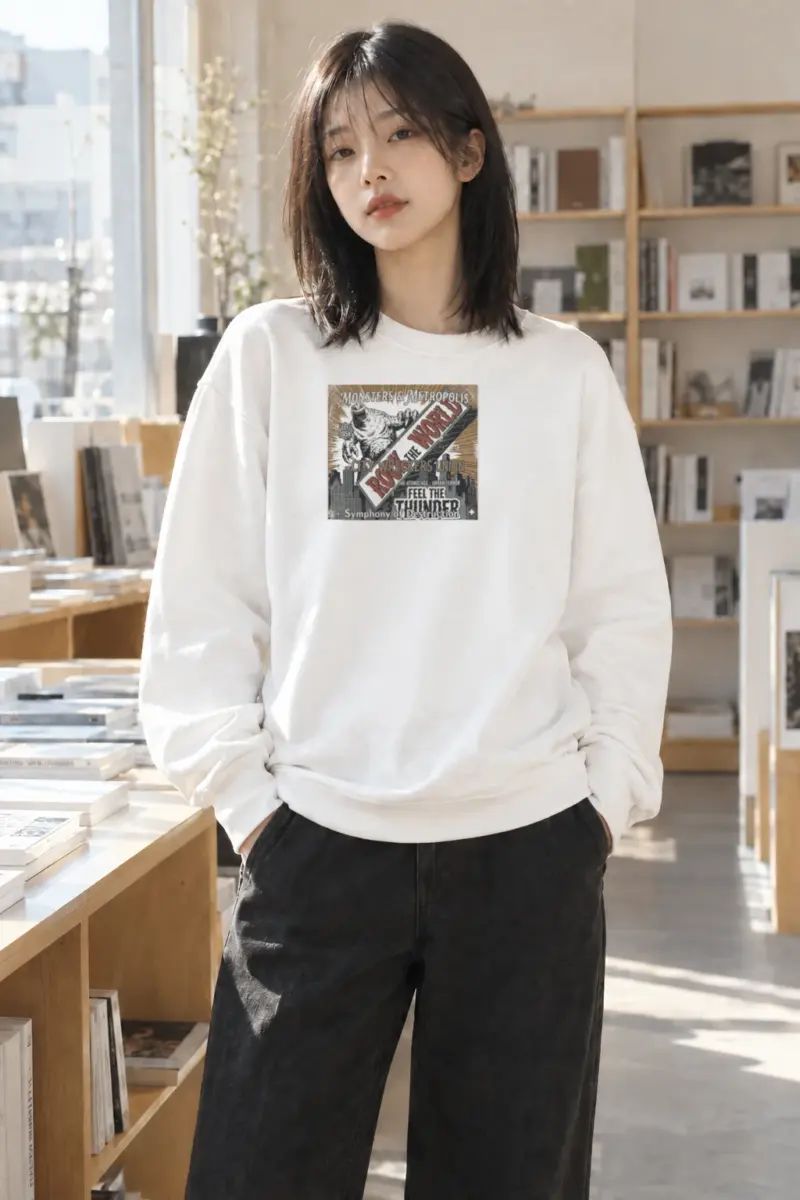 "Roar The World" Heavy Blend Unisex Crewneck Sweatshirt | Gildan 18000