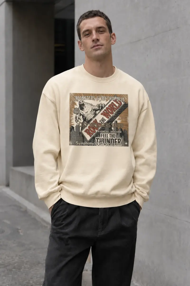 "Roar The World" Unisex Sponge Fleece Crewneck Sweatshirt | Bella + Canvas 3901
