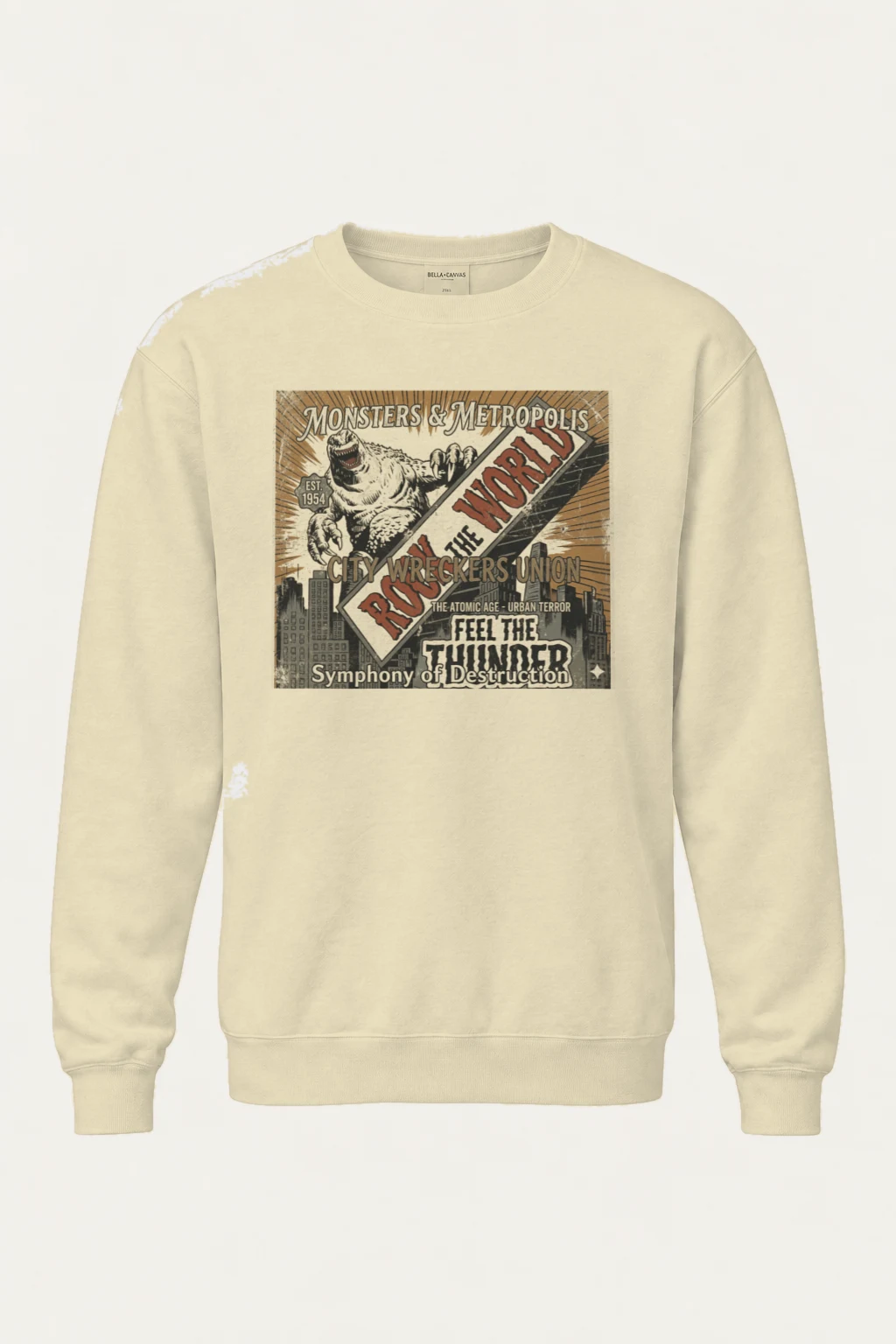 "Roar The World" Unisex Sponge Fleece Crewneck Sweatshirt | Bella + Canvas 3901
