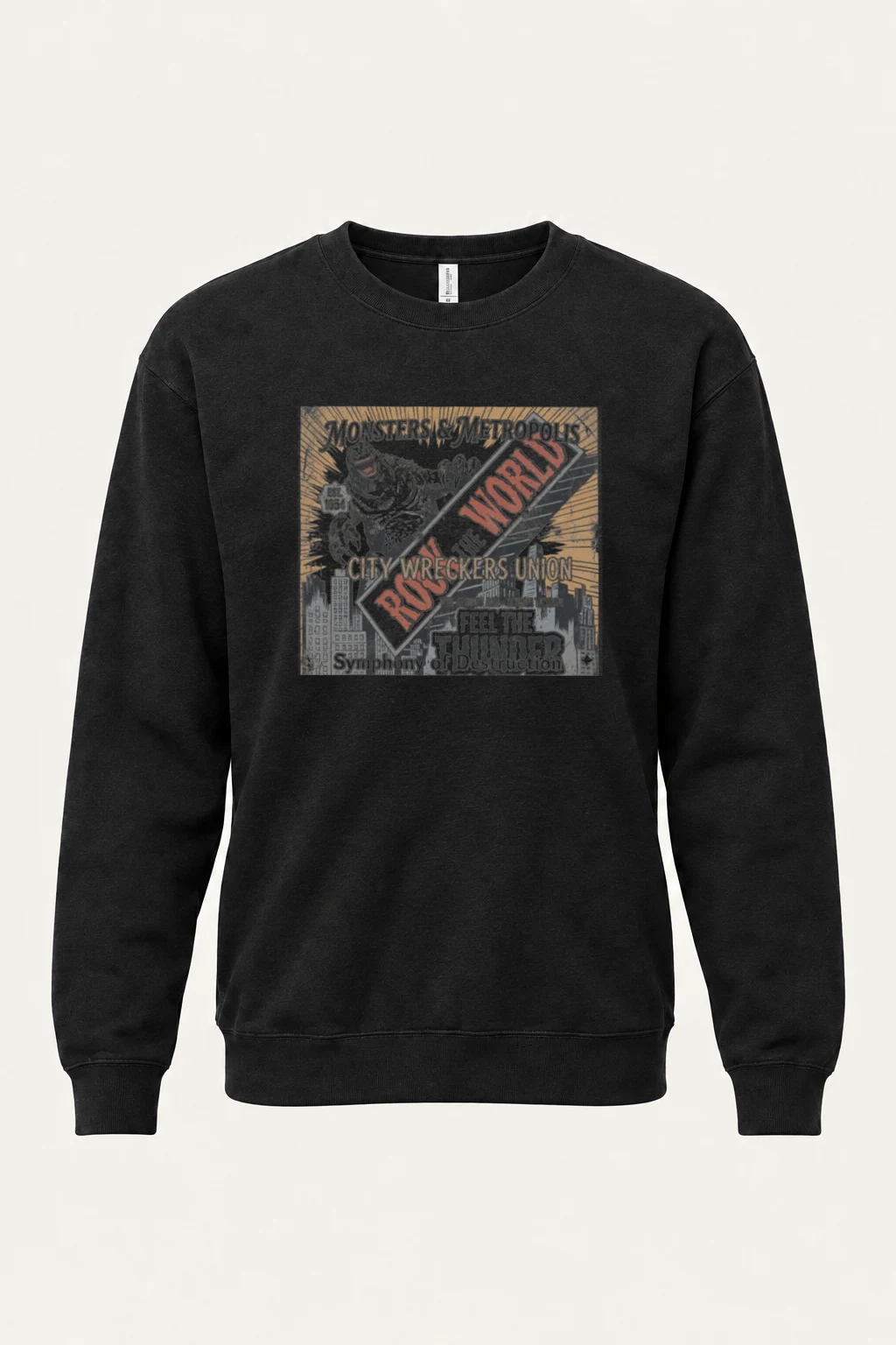 "Roar The World" Unisex Sponge Fleece Crewneck Sweatshirt | Bella + Canvas 3901