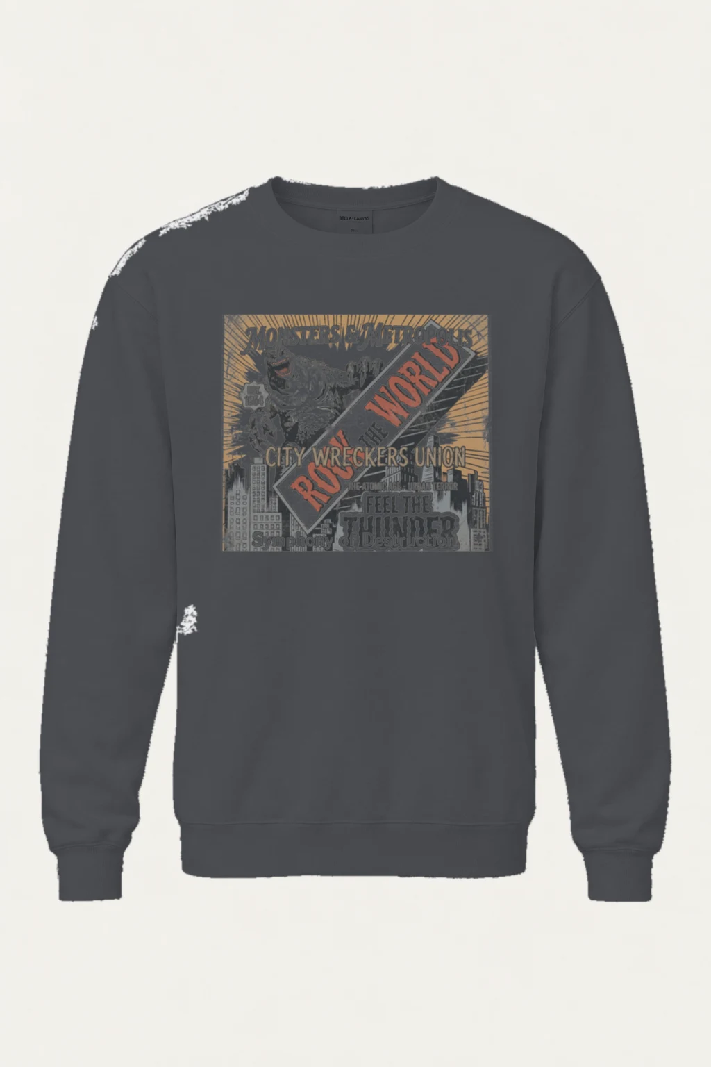 "Roar The World" Unisex Sponge Fleece Crewneck Sweatshirt | Bella + Canvas 3901