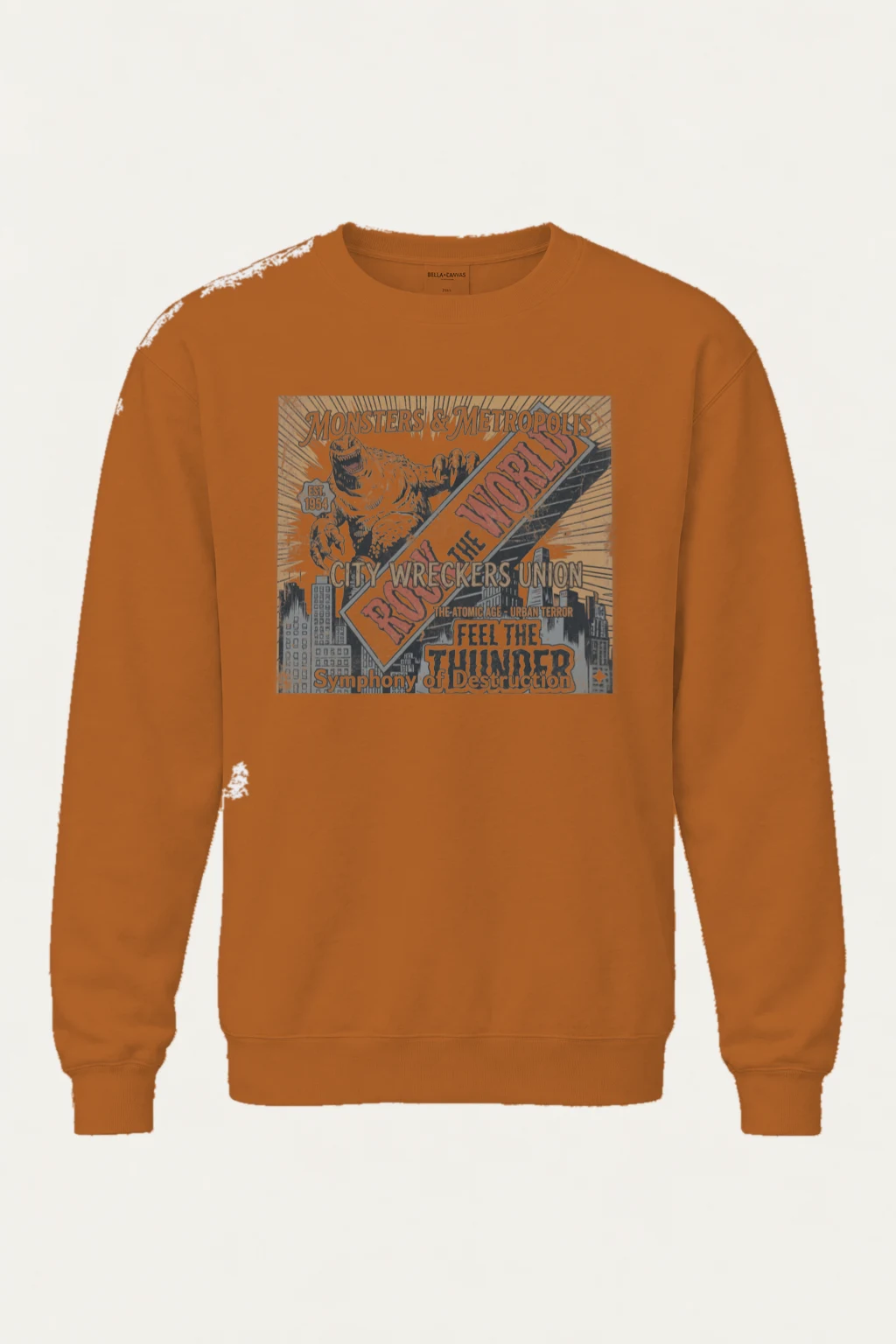 "Roar The World" Unisex Sponge Fleece Crewneck Sweatshirt | Bella + Canvas 3901