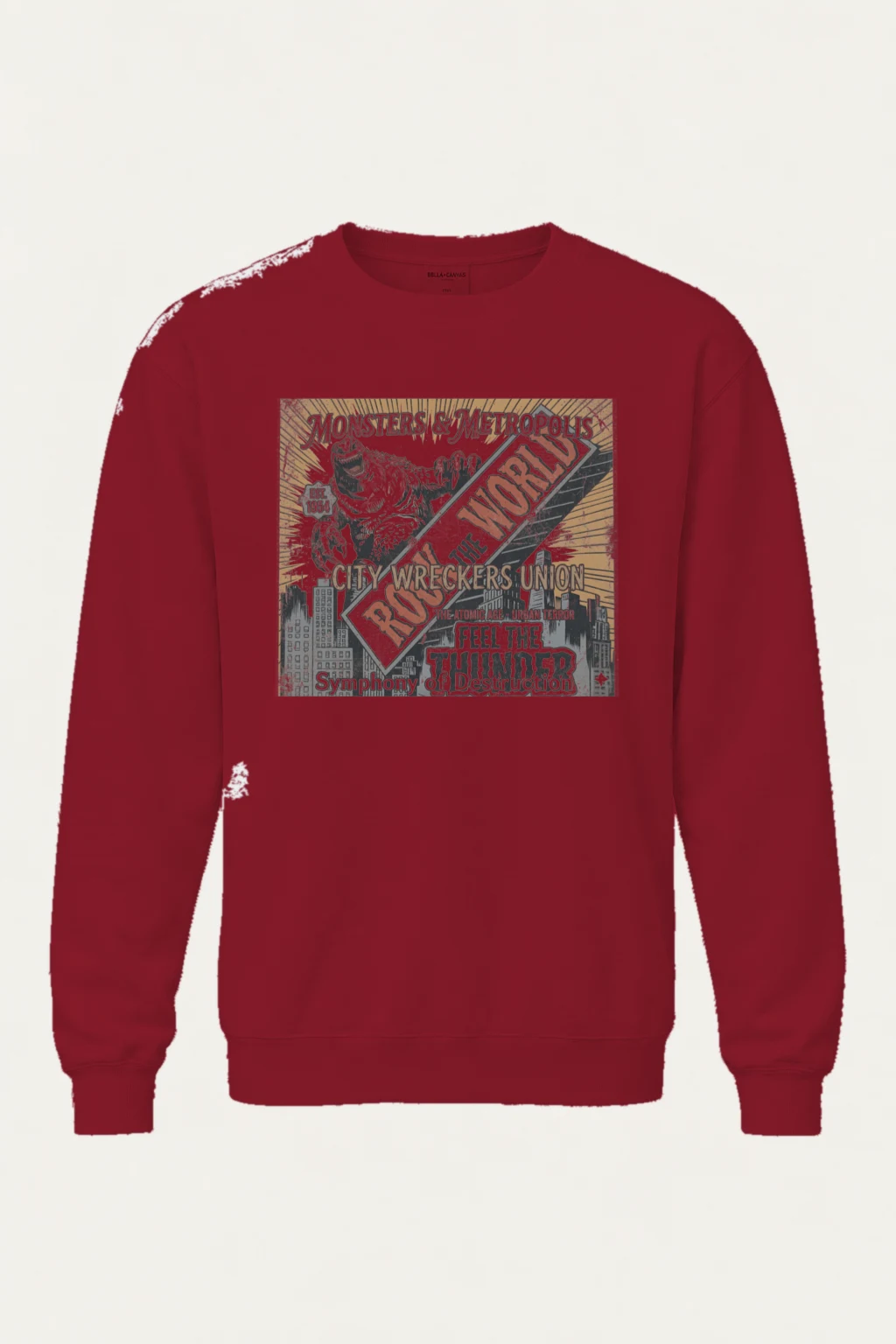 "Roar The World" Unisex Sponge Fleece Crewneck Sweatshirt | Bella + Canvas 3901