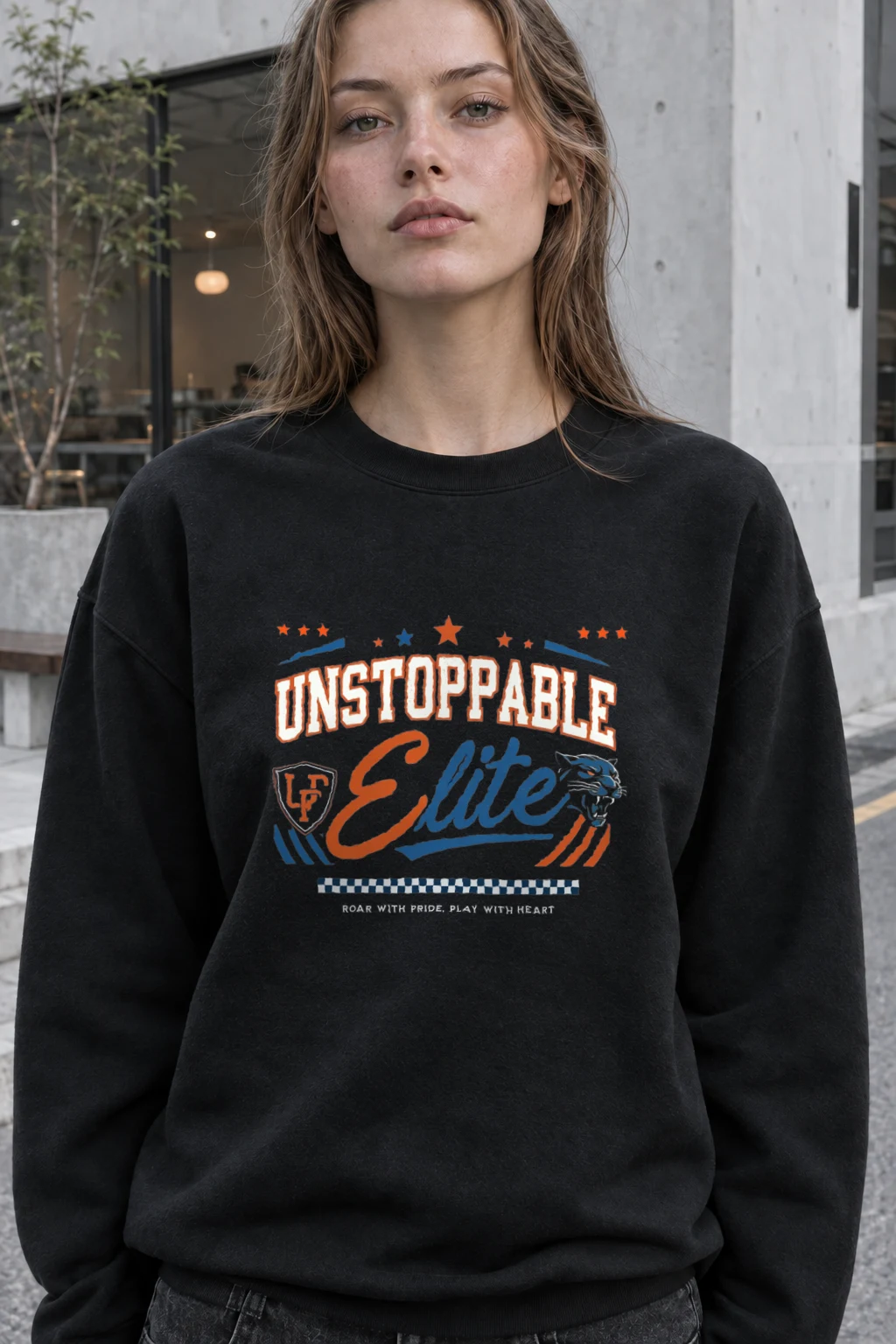 "Roar With Pride" Heavy Blend Unisex Crewneck Sweatshirt | Gildan 18000