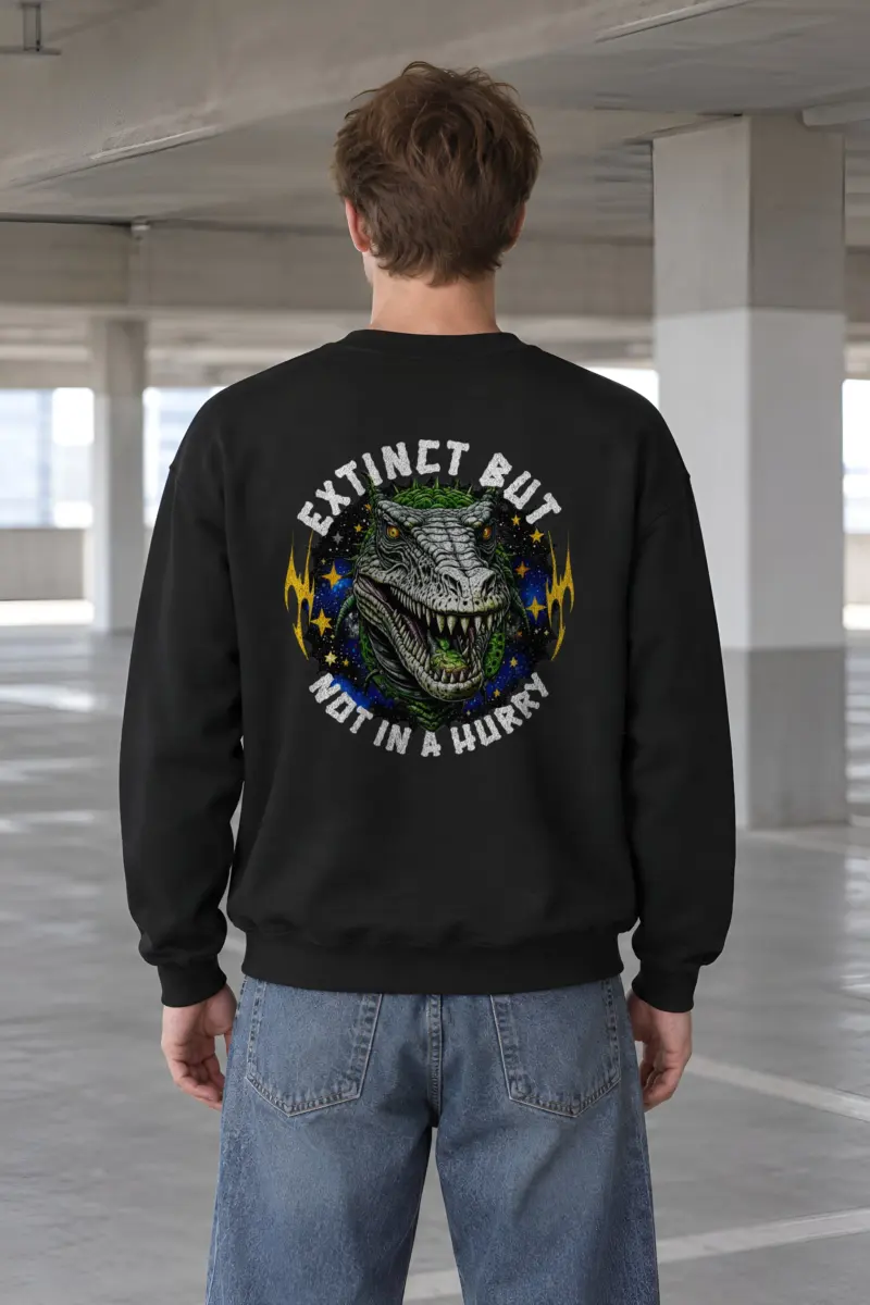 "Roaring T-Rex Stars" Heavy Blend Unisex Crewneck Sweatshirt