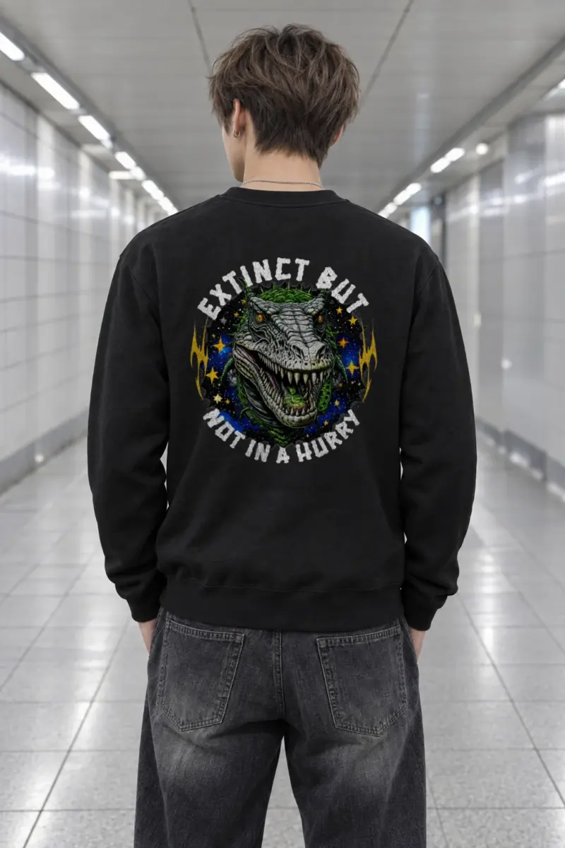 "Roaring T-Rex Stars" Heavy Blend Unisex Crewneck Sweatshirt