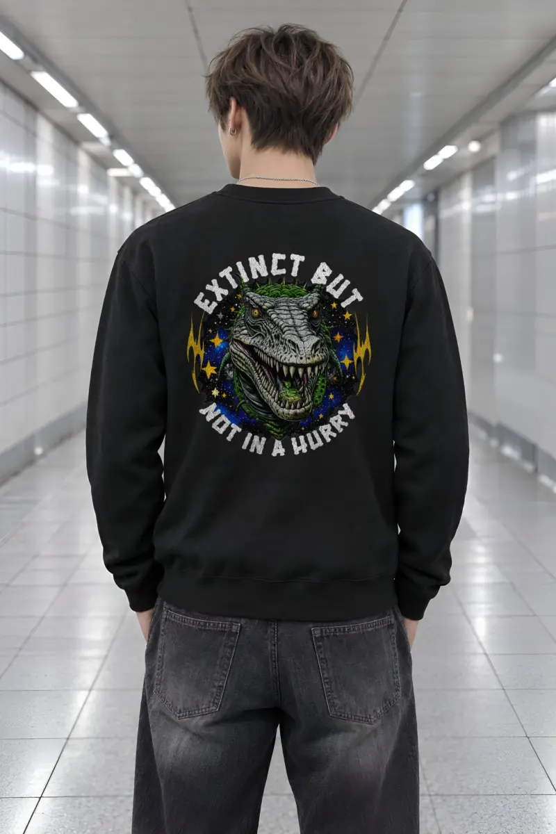 "Roaring T-Rex Stars" Heavy Blend Unisex Crewneck Sweatshirt