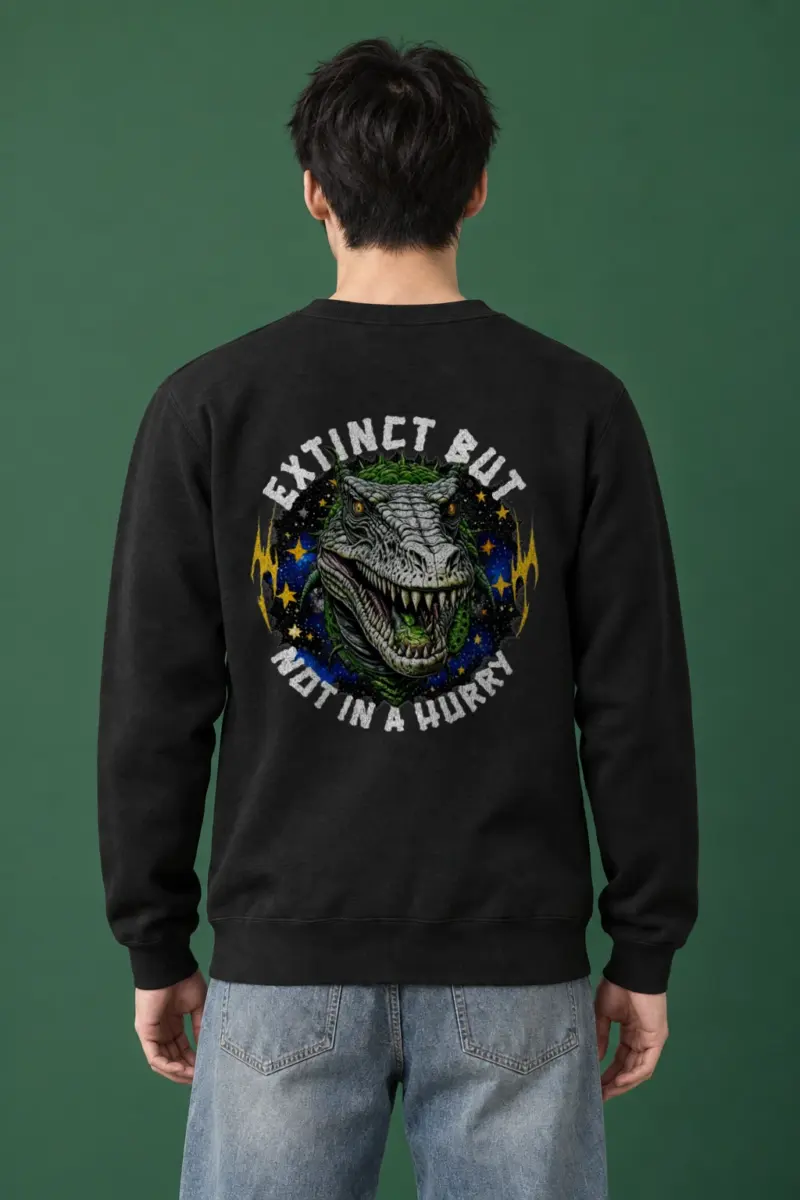 "Roaring T-Rex Stars" Heavy Blend Unisex Crewneck Sweatshirt
