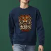 "Roaring Tiger Head" Heavy Blend Unisex Crewneck Sweatshirt