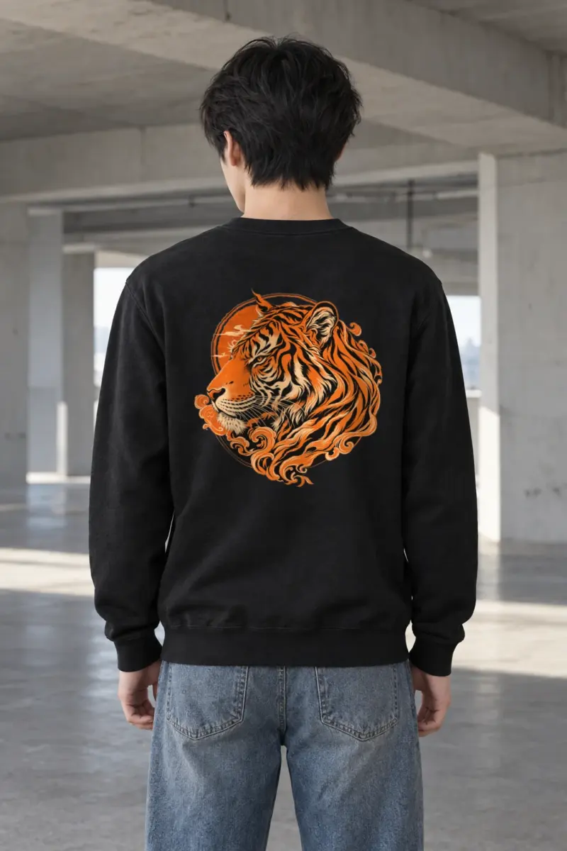 "Roaring Tiger Ink" Heavy Blend Unisex Crewneck Sweatshirt