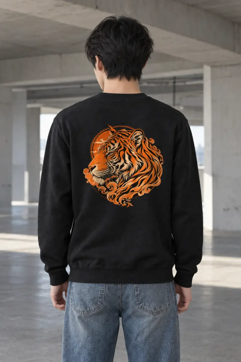 "Roaring Tiger Ink" Heavy Blend Unisex Crewneck Sweatshirt
