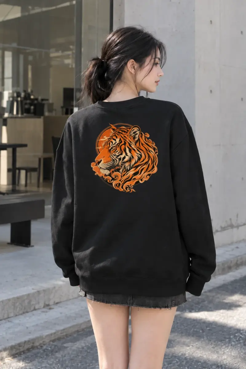 "Roaring Tiger Ink" Heavy Blend Unisex Crewneck Sweatshirt | Gildan 18000